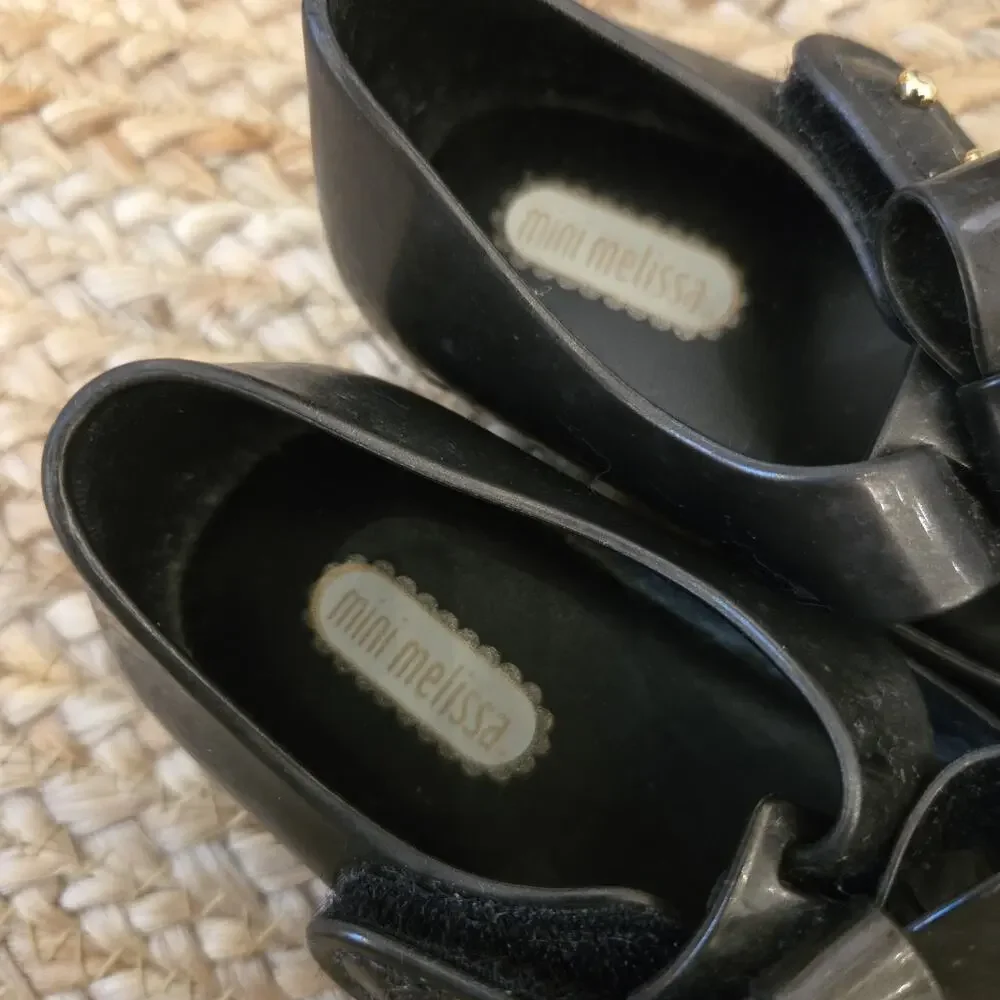 Mini Melissa Ultragirl‎ Little Girls Sz 8c Triple Bow Mary Jane Shoes Sandals